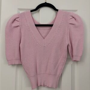 Astr Pink V-Neck Women's Sweater Top!